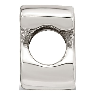 Sterling Silver Script Letter S Bead – view 4