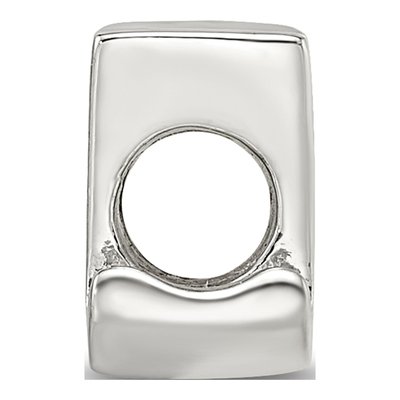 Sterling Silver Script Letter U Bead – view 4