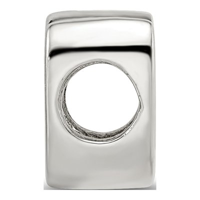 Sterling Silver Script Letter V Bead – view 4