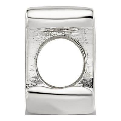 Sterling Silver Script Letter X Bead – view 4