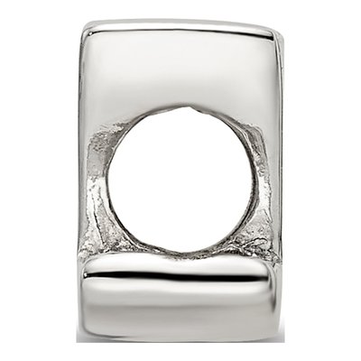 Sterling Silver Script Letter Z Bead – view 4