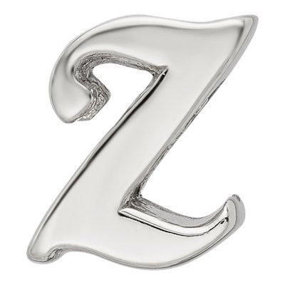 Sterling Silver Script Letter Z Bead – view 5
