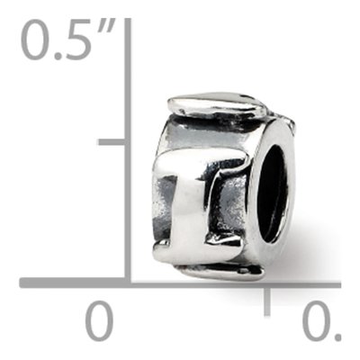 Sterling Silver Letter I Bead – view 6