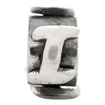 Sterling Silver Letter I Bead