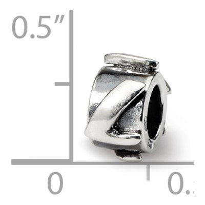 Sterling Silver Letter L Bead – view 6