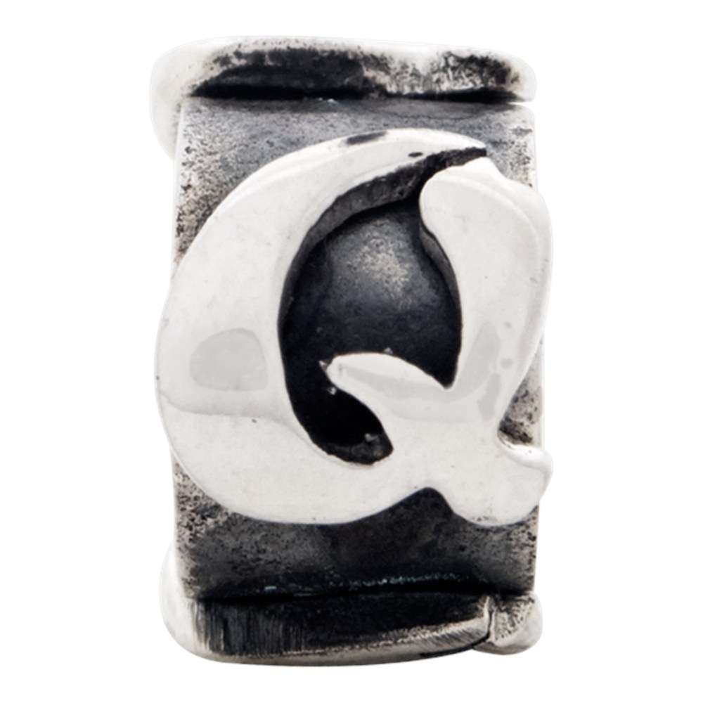 Sterling Silver Letter Q Bead