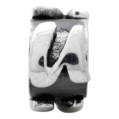 Sterling Silver Letter U Bead – view 4