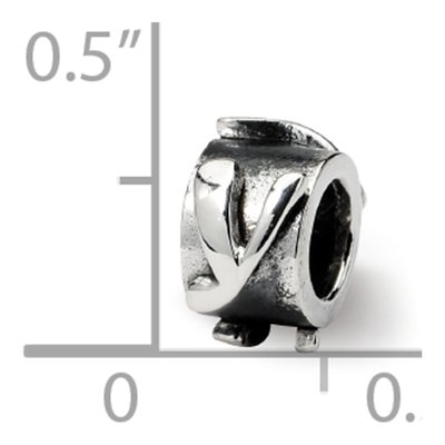 Sterling Silver Message Letter Y Bead – view 6