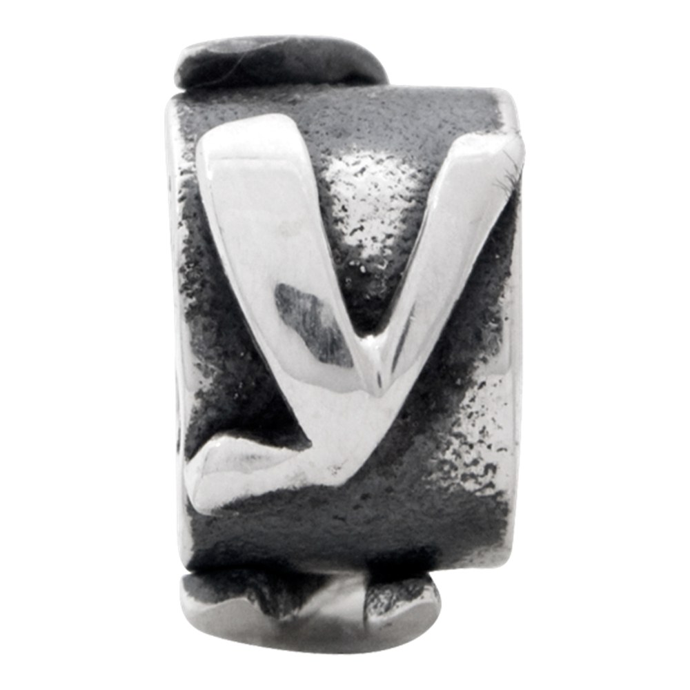 Sterling Silver Message Letter Y Bead