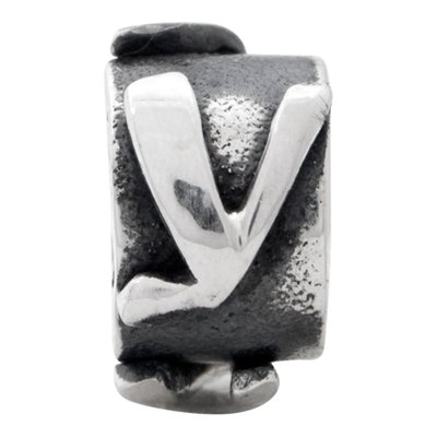 Sterling Silver Message Letter Y Bead