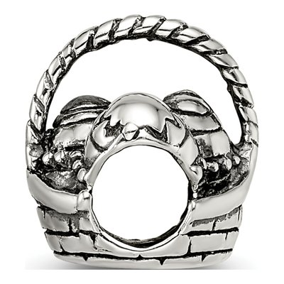 Sterling Silver Easter Basket Bead – view 4