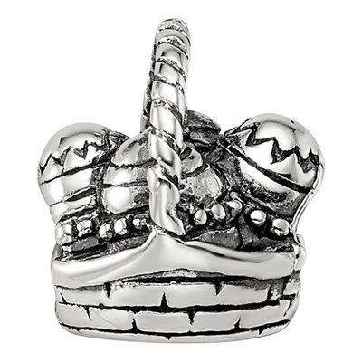 Sterling Silver Easter Basket Bead – view 5