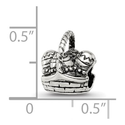 Sterling Silver Easter Basket Bead – view 6