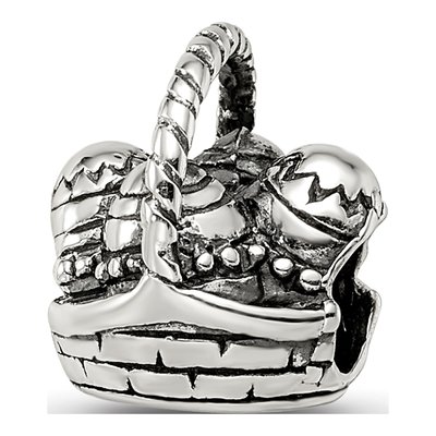 Sterling Silver Easter Basket Bead