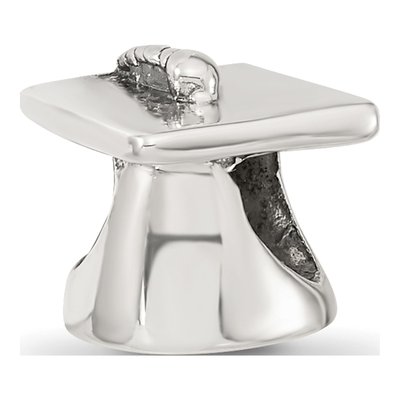 Sterling Silver Graduation Cap Bead – view 7
