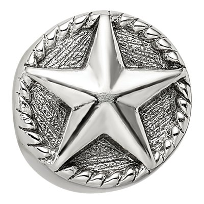 Sterling Silver Antiqued Star Bead – view 5