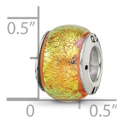 Sterling Silver Dichroic Glass Bead – view 7