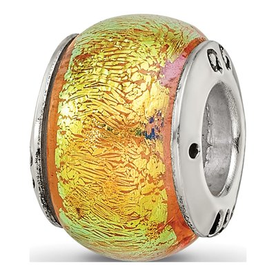 Sterling Silver Dichroic Glass Bead