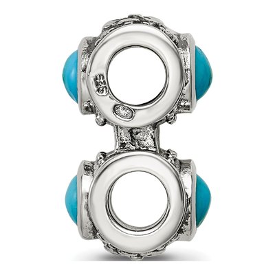 Sterling Silver Turquoise Connector Bead – view 4