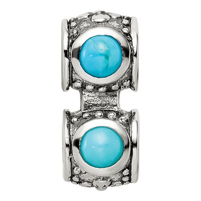 Sterling Silver Turquoise Connector Bead – view 5