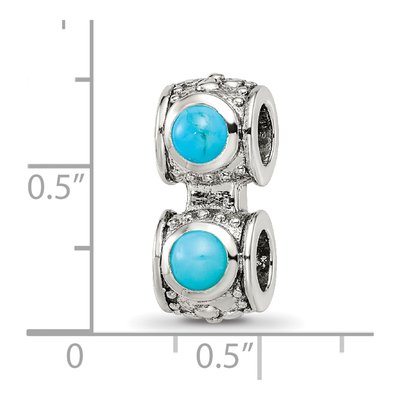 Sterling Silver Turquoise Connector Bead – view 7