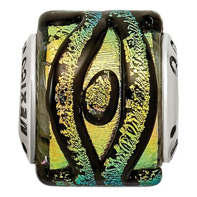 Sterling Silver Dichroic Glass Bead – view 5