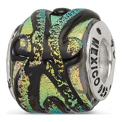 Sterling Silver Dichroic Glass Bead – view 8