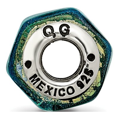 Sterling Silver Dichroic Glass Bead – view 4