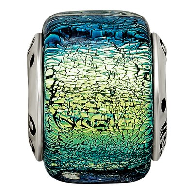 Sterling Silver Dichroic Glass Bead – view 5