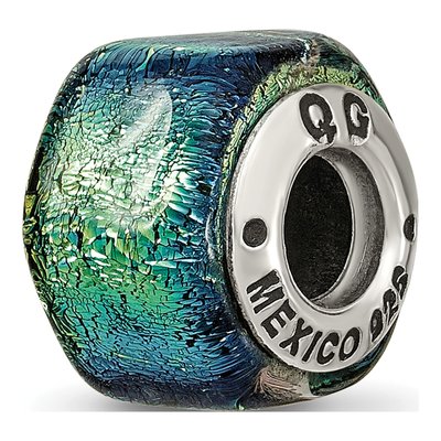 Sterling Silver Dichroic Glass Bead