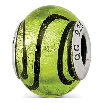 Sterling Silver Murano Glass Bead