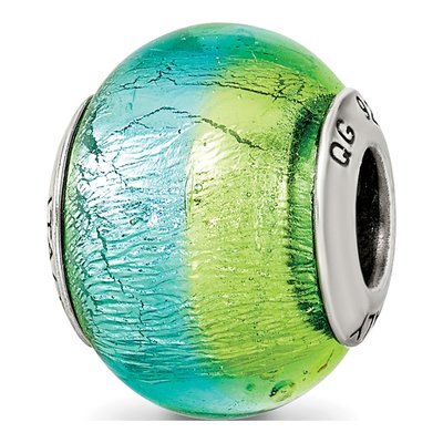 Sterling Silver Murano Glass Bead