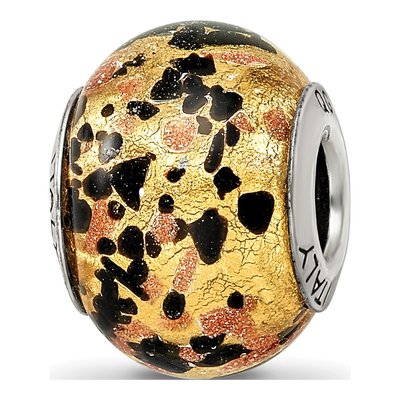 Sterling Silver Murano Glass Bead