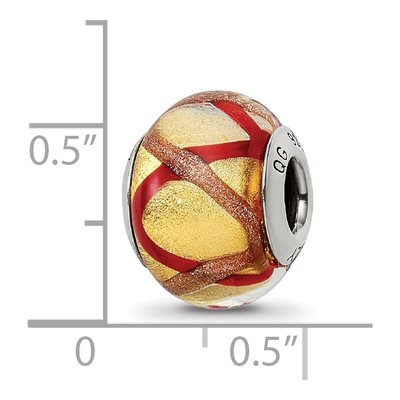 Sterling Silver Murano Glass Bead – view 7