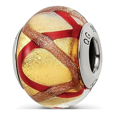 Sterling Silver Murano Glass Bead