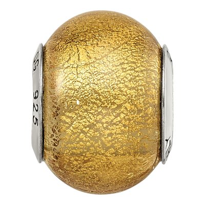 Sterling Silver Champagne Murano Glass Bead – view 6
