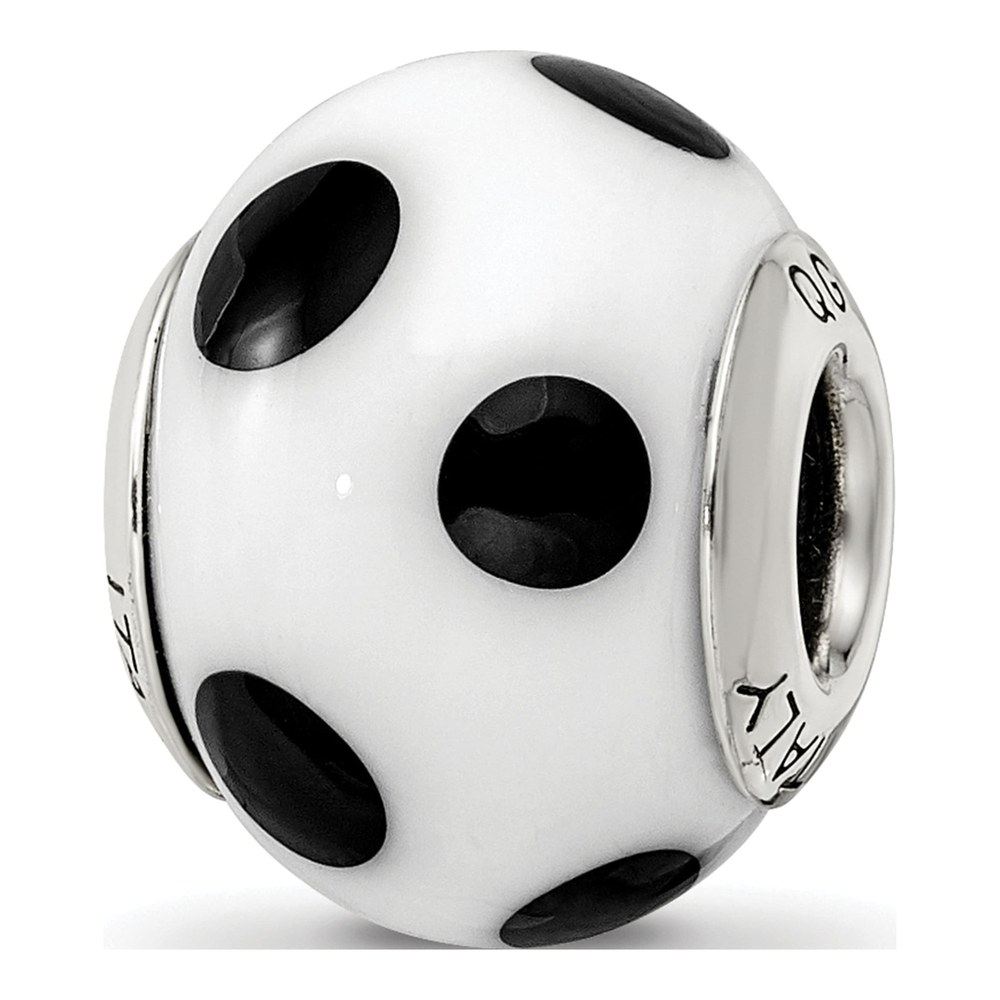 Sterling Silver Murano Glass Bead