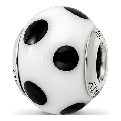 Sterling Silver Murano Glass Bead