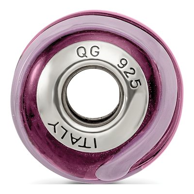 Sterling Silver Purple Pink Murano Glass Bead – view 4