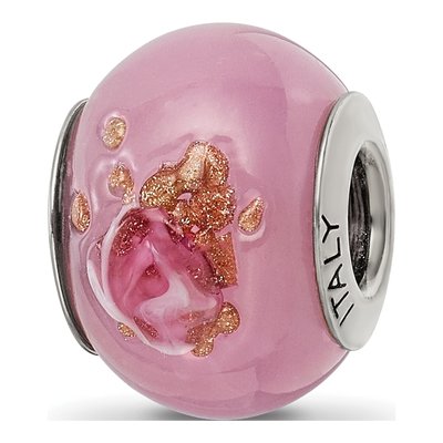 Sterling Silver Murano Glass Bead