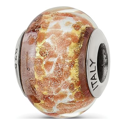 Sterling Silver Murano Glass Bead