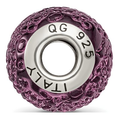 Sterling Silver Purple Murano Glass Bead – view 4