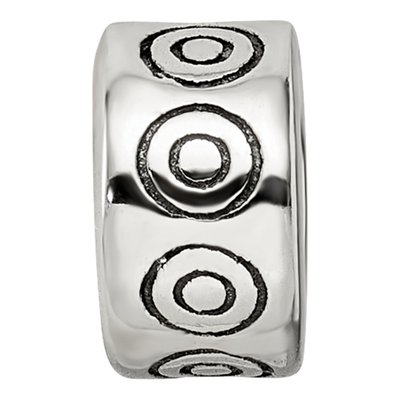 Sterling Silver Bali Circles Bead – view 5
