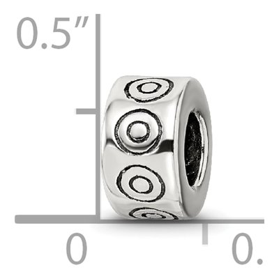 Sterling Silver Bali Circles Bead – view 6