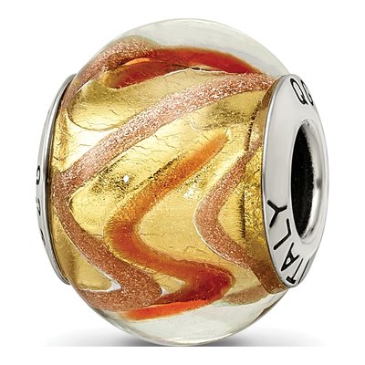 Sterling Silver Murano Glass Bead