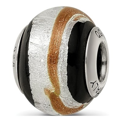 Sterling Silver Murano Glass Bead