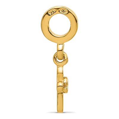 Gold-Plated Sterling Silver Dove Cross Dangle Bead – view 3