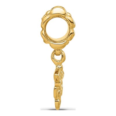 Gold-Plated Sterling Silver RN Nurse Dangle Bead – view 3