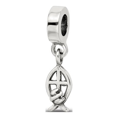 Sterling Silver Ichthus Dangle Bead