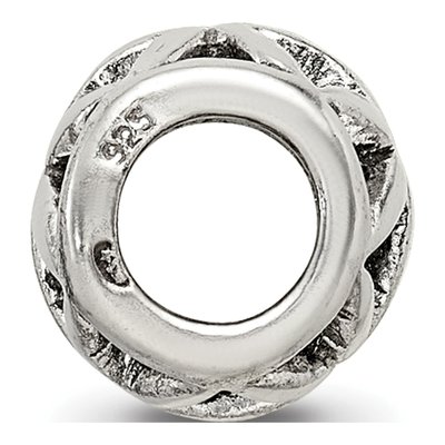 Sterling Silver Bali Floral Bead – view 4